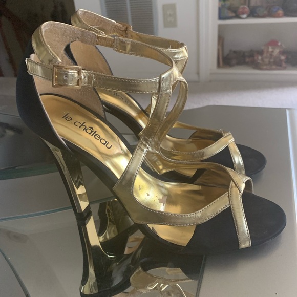 Le Château Gorgeous Evening Sandals Size 8 1/2 🔥🔥🔥🔥 - Picture 5 of 13